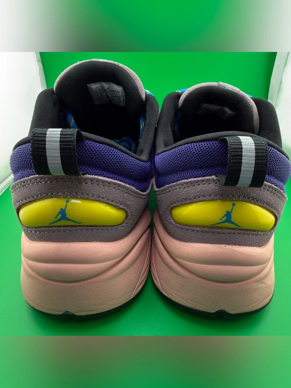 Jordan Multicolor Athletic Sneakers with Blue & Purple Accents